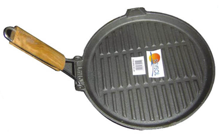 Sartenes De Hierro Grill Plancha Redonda 27Cm.