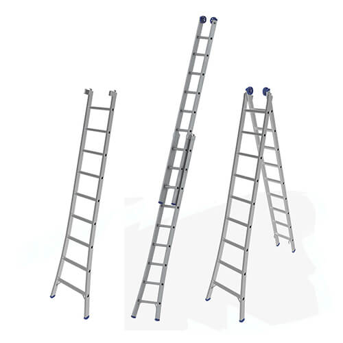 Escaleras Extensibles  2x9 Aluminio Mor