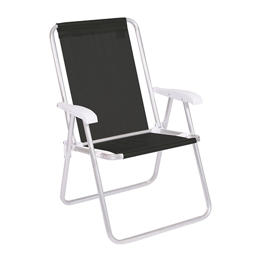 Silla Alta Conforto Brazos Plást. Mor Negro