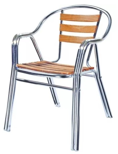 Sillas De Aluminio y Madera Doble Caño