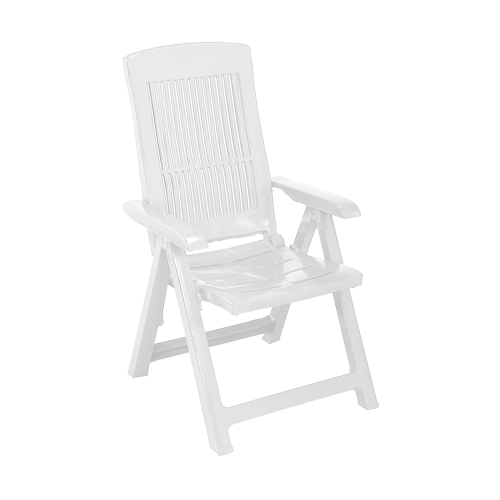 Reposeras De Plástico 5 Posiciones Tampa Blanca