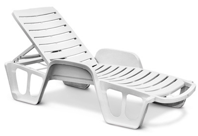 Reposeras De Plástico Lettino Blanca