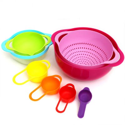 Set Bowls Medidores Arcoíris 10 Piezas