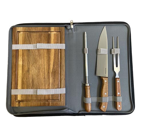 Set Para Asado 4 Piezas Con Estuche