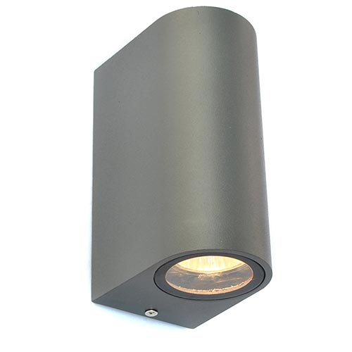 Luminaria Aplique Pared IP65 2 Luces GU10 15x6.8cm