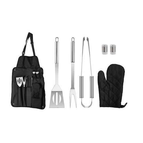 Set Parrillero 6 Piezas Estuche/Delantal NBQT-6