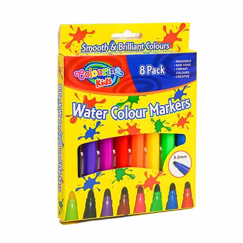 Marcadores Gruesos 8 Unidades Water Colour Lavable