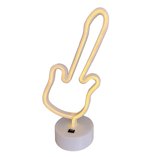 Lámpara De Neón Guitarra Con Base
