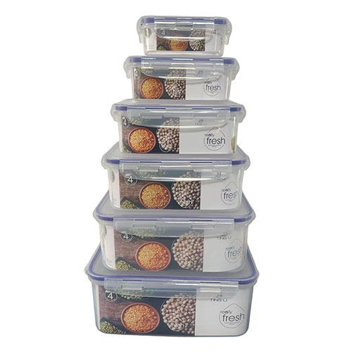 Set De 6 Viandas De Plástico Herméticas