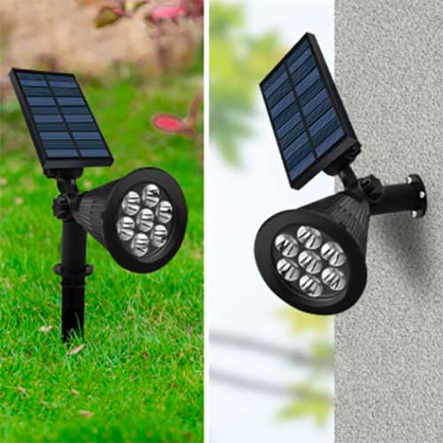 Foco De Jardín Pincho Solar Direccionable Redondo