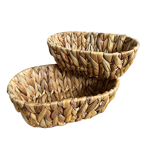 Canastos Ovales Fibra Seagrass Set x 2