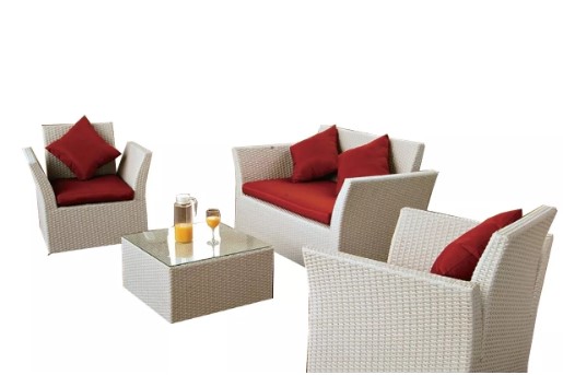 Juegos De Jardín Living 4 Piezas Rattan Sintético