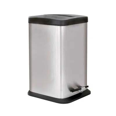 Papelera Línea Jaspe Cuadrada 12Lt. Mor