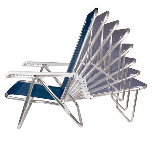 Sillas Playeras 8 Pos. Aluminio Sannet Marino Mor