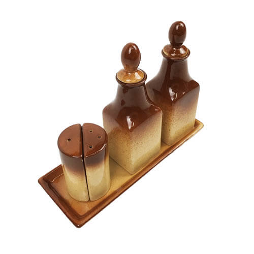 Set De Salero Y Pimentero De Cerámica