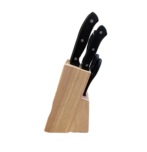 Set De Cuchillos 8 Piezas Con Base De Madera