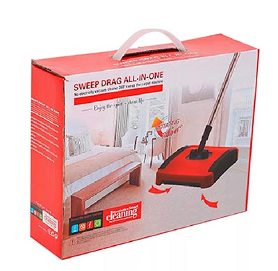 Barredora De Alfombras Manual 110x24x22 Color Rojo