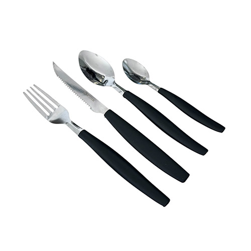 Juego De Cubiertos Acerinox 24 Piezas Tubo Negro