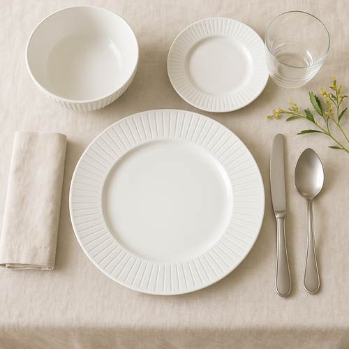 Plato Hondo De Cerámica 22cm Rayado SW-8.5