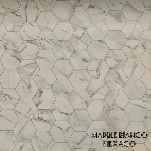 Marble Bianco Hexa Grey