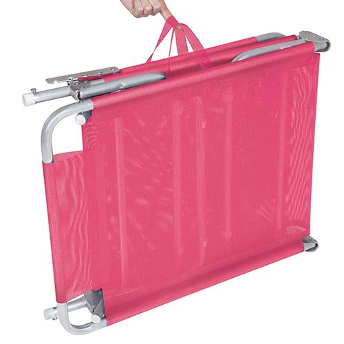 Reposeras Sillas Aluminio Rosa Mor