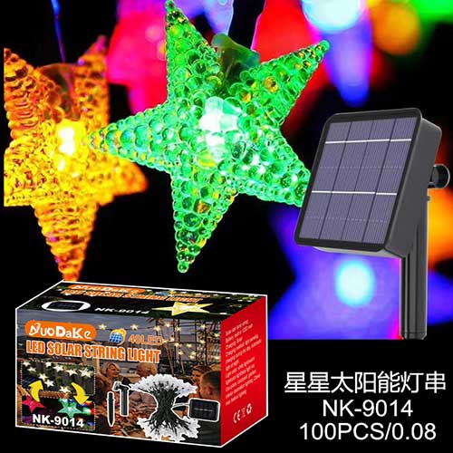 Guirnalda De Luces Con Estrellas 100ud 5mt