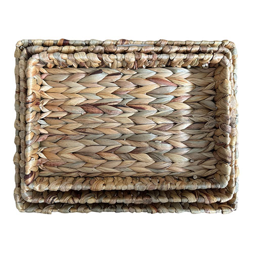 Bandejas Rectangulares Fibra Seagrass Set x 3