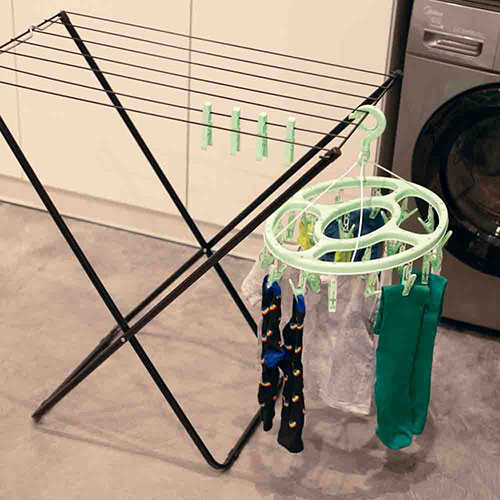 Mini Tendedero Oval Mor 6094 24 Palillos