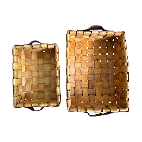 Canastos Rectangulares Con Asas Set x 2