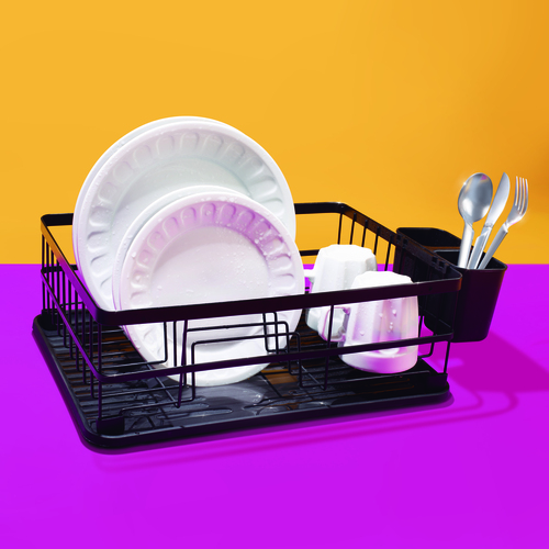 Escurridor De Vajilla Negro 9 Platos Mor 8248