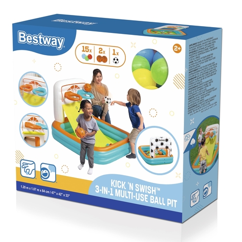 Piscina Infantil 3 en 1 Kick And Swish +2 Bestway