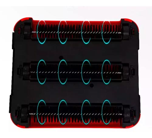 Barredora De Alfombras Manual 110x24x22 Color Rojo