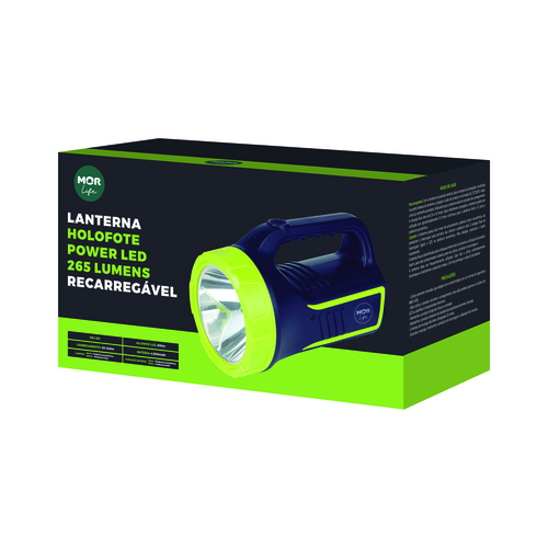 Linterna LED Recargable 4V 12x22x14cm Mor 9184