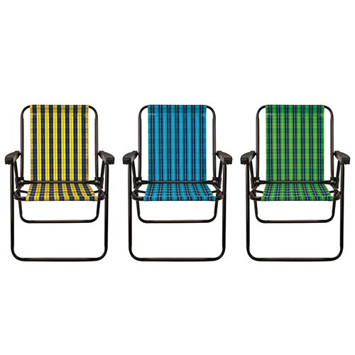 Sillas Playeras Alta Cuadros Acero Mor Surtido