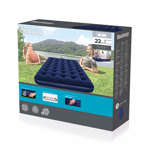 Colchón Inflable 2 Plazas 191x137x22 Bestway 67002