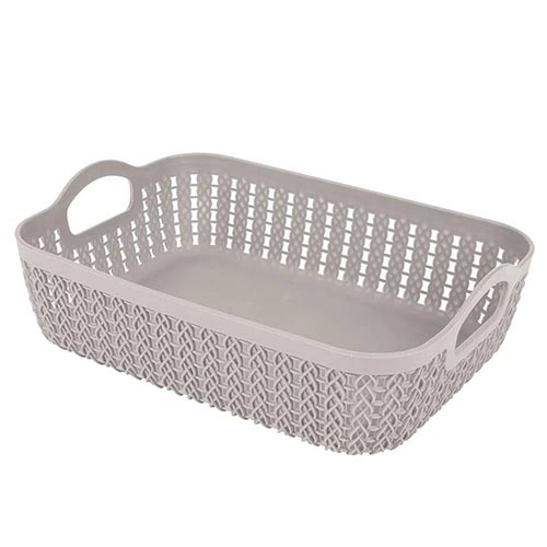 Canasto Organizador Rectangular Bajo Mediano Mor