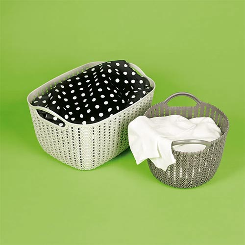 Canasto Organizador Rectangular Alto Mediano Mor