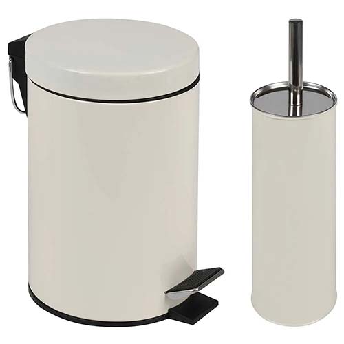 Set Agata Para Baño Papelera 3Lt. y Escobilla Mor