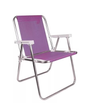 Sillas Playeras Alta Aluminio Sannet Lila Mor