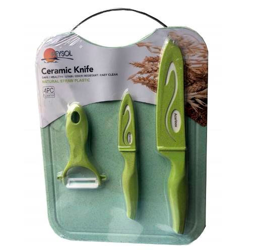 Cuchillos Set De Cerámica Con Pelador Y Tabla