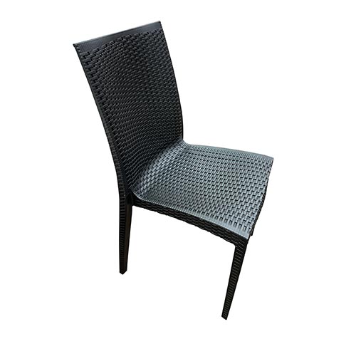 Silla Resina Restó Color Negro