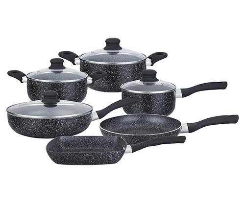 Juego Batería De Cocina Stone Acerinox 10 Piezas