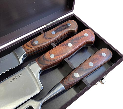 Set De Parrilla 3 Piezas En Caja Exhibidora