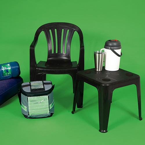 Mesa Auxiliar Porta Vasos Mor 15151352 Negro 51x51