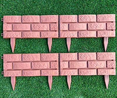 Cerca Plástica Set 4 Piezas Color Marrón