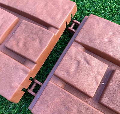 Cerca Plástica Set 4 Piezas Color Marrón