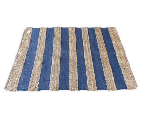 Alfombras De Yute y Algodón 100x150 Azul 4037