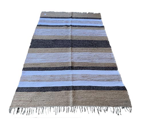 Alfombras De Yute y Algodón 170x240 Negro 4069