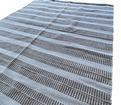 Alfombras De Yute y Algodón 150x200 Natural-Blanco