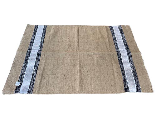Alfombras De Yute y Algodón 100x150 Negro 4322